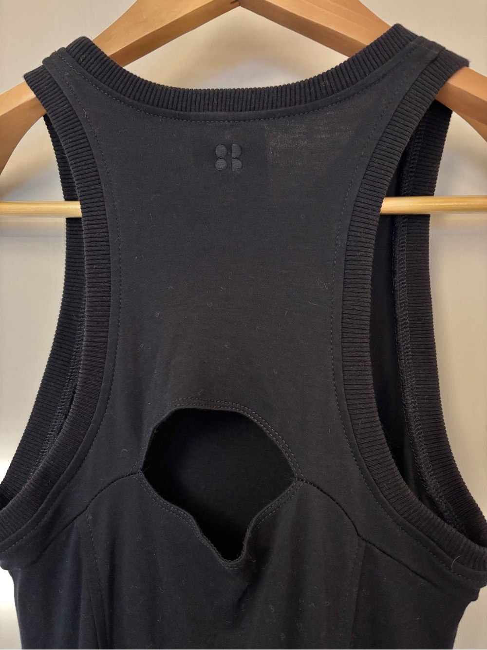 Sweaty Betty Maxi Dress Drift Racer Size 2 Navy Blue Asymmetrical Hem Racerback - Picture 5 of 9